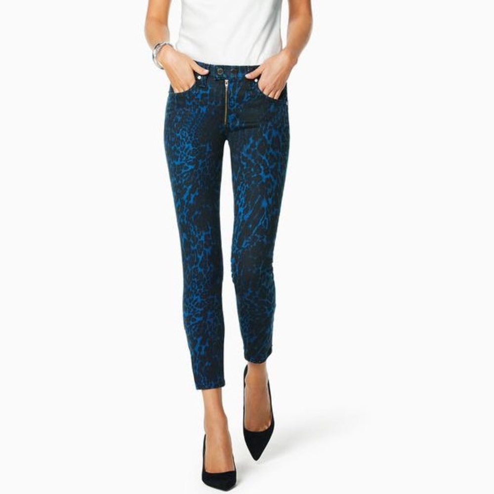 Ramy Brook KATE MID-RISE LEOPARD PRINT SKINNY